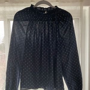 Cotton midnight blue blouse